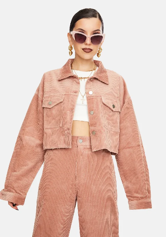 Stylish Women's Apparel Budget-Friendly Fashion Brick Harriet Corduroy Jacket