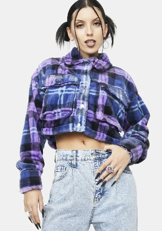 Comfortable Women's Attire Ride The Style Wave Staring Contest Plaid Jacket