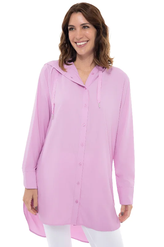 Mega Sales Women's Vacation Attire Mega Sales Women's Palma Aire Beach Shirt | Peony Pink