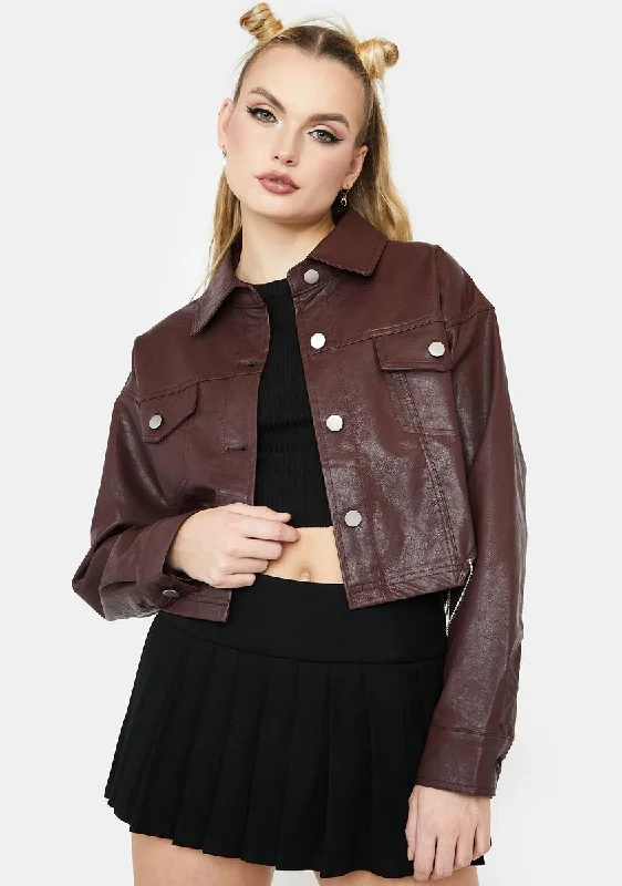 Women's Clothes And Garments Fashion Forward, Function First Text Me Tonight Vegan Leather Jacket