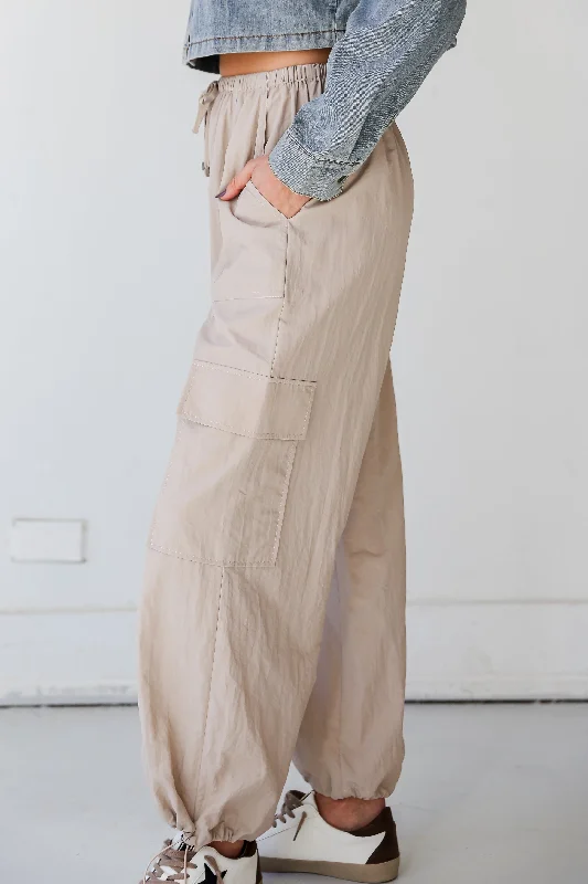 Formal Outfit For Women Limited Stock FINAL SALE - Stunning Desire Taupe Cargo Pants