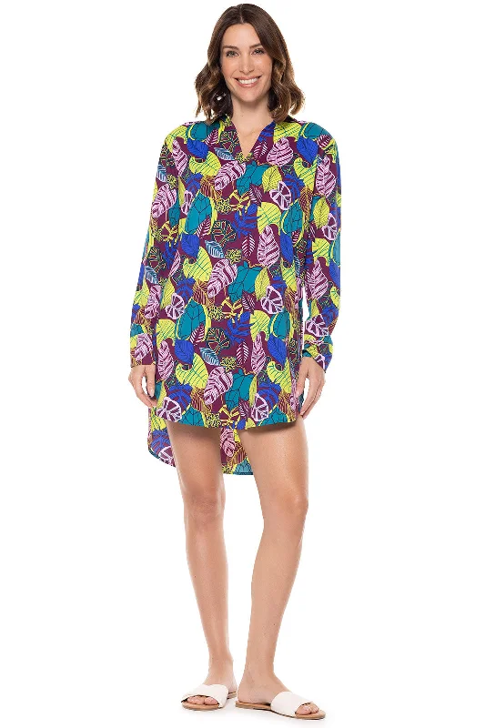 Absurdly Cheap Sale Women's Comfortable Garments Absurdly Cheap Sale Women's Koesta Cover-Up | Rich Plum Electric Jungle