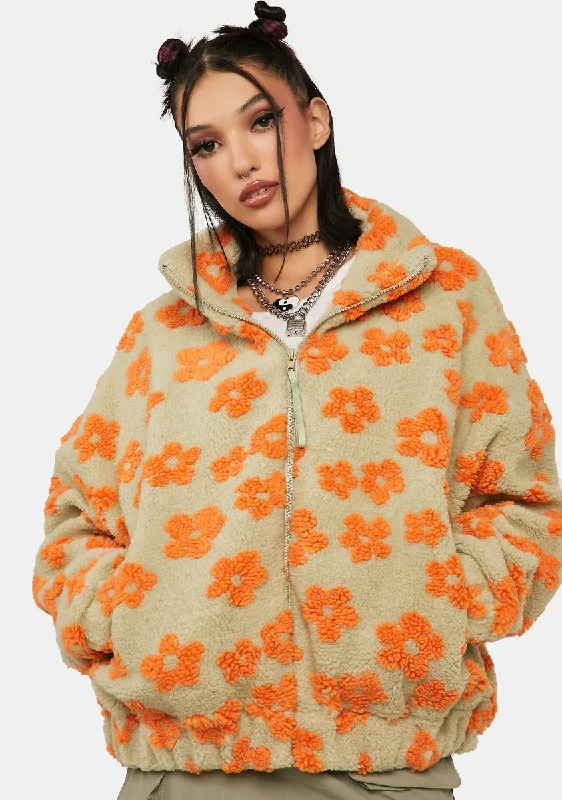 Women's Travel Apparel Hot Trends Heavy Petal Sherpa Jacket