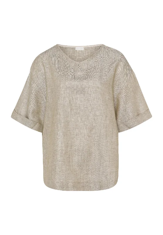 Clearance Event Women's Athleisure Apparel Clearance Event Urban Casuals Linen Blend Oversized Top | Botanic Green 78672-2961