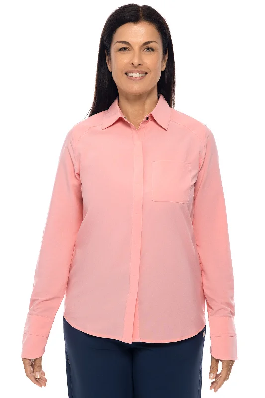 Premium Style Women's High-Fashion Clothes Premium Style Women's Amara Smart Shirt | Peachy Pink Shadow Stripe