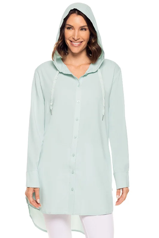 Limited Time Offer Comfortable Garments For Women Limited Time Offer Women's Palma Aire Beach Shirt | Misty Aqua