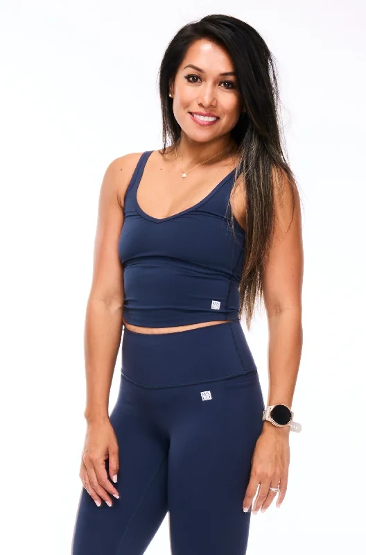 Limited Time Women's Activewear Garments Limited Time WYN by MALO vitality crop - navy