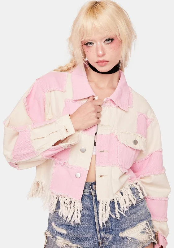 Women's Formal Event Clothing Exclusive Deals Online Strawberry Milk Denim Jacket