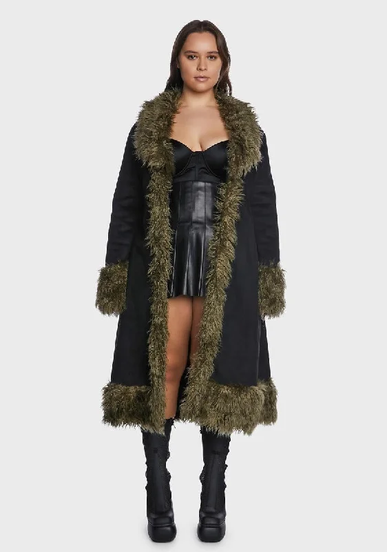 Women's High-Fashion Clothes Fashion Sale Plus Do Your Thing Faux Fur Coat