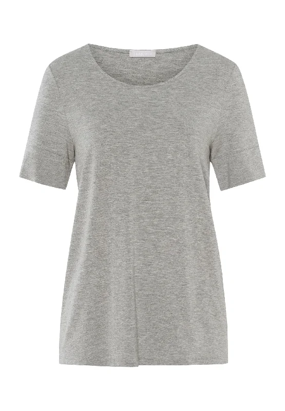 Trendy Threads Women's Stylish Casual Garments Trendy Threads Natural Elegance Relaxed Round Neck Top | Grey Melange 74902-958