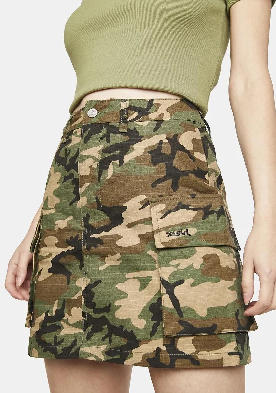 Affordable Trendy Clothes For Women Winter Warehouse Sale Camouflage Cargo Mini Skirt