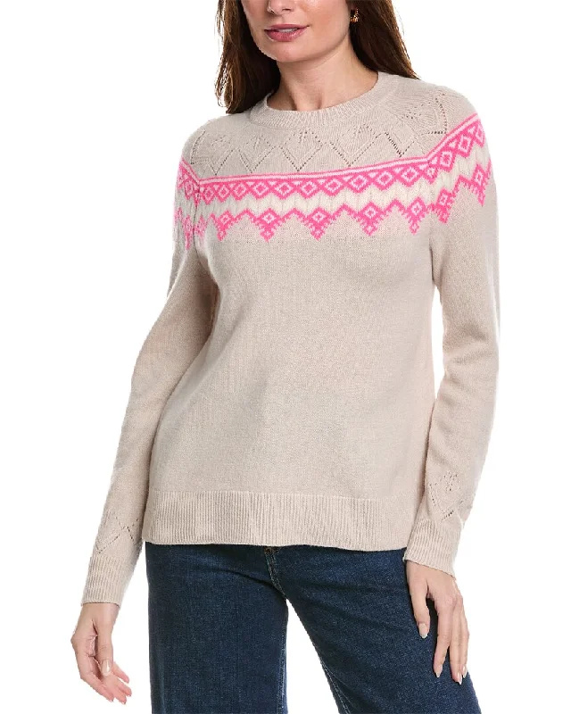 Women's Stylish Outdoor Outfit Summer Fashion Sail to Sable Fairisle Wool & Cashmere-Blend Sweater