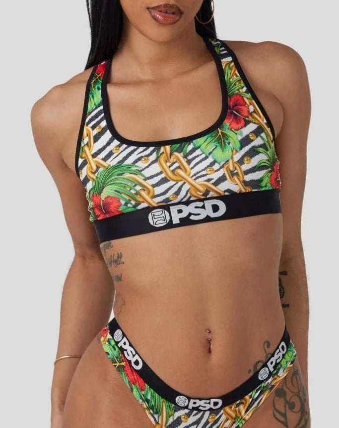 Women's Office Clothing Unleash Your Trendy Side Hawaiian Zebra Sports Bra