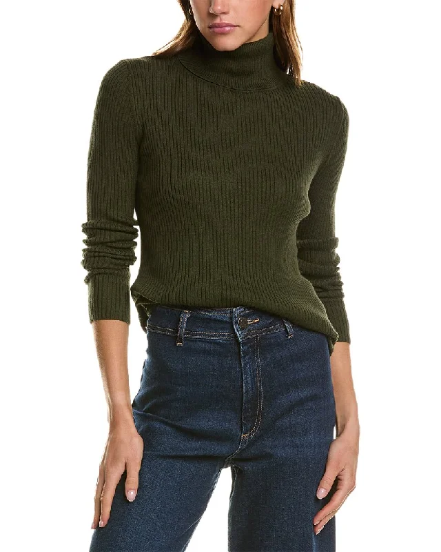 Women's Timeless Attire Big Savings Hannah Rose Turtleneck Cashmere-Blend Sweater