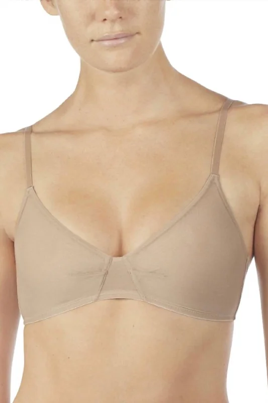 Women's Clothes Retro Style Promotions Next To Nothing Bralette In Mocha