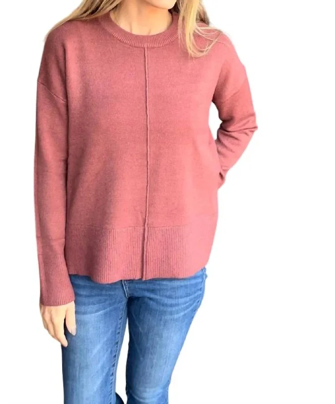 Luxury Women's Clothing Limited Stock, Big Sale Basic Sweater In Fired Brick