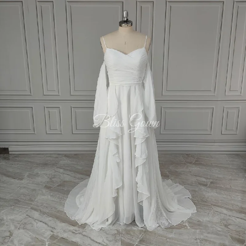 Women's Vacation Clothes Stylish Looks Dramatic A-Line Bridal Gown