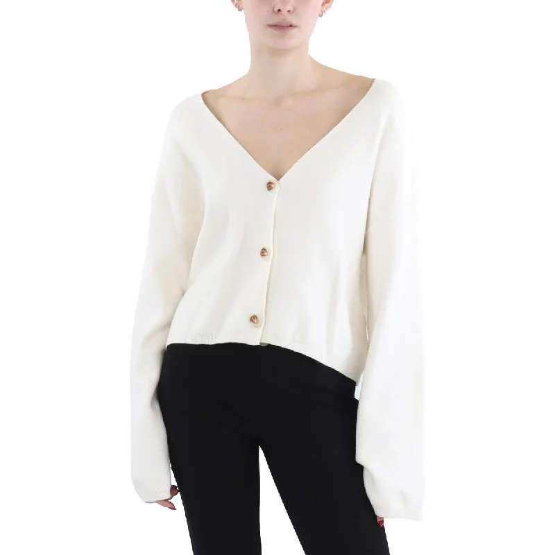 Timeless Women's Garments Romantic Chic Deals Womens Cropped Button Up Cardigan Sweater