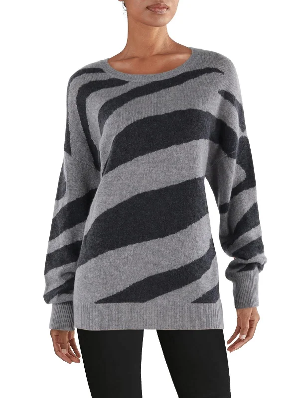 Women's High-End Clothing Clearance Event Womens Cashmere Striped Pullover Sweater