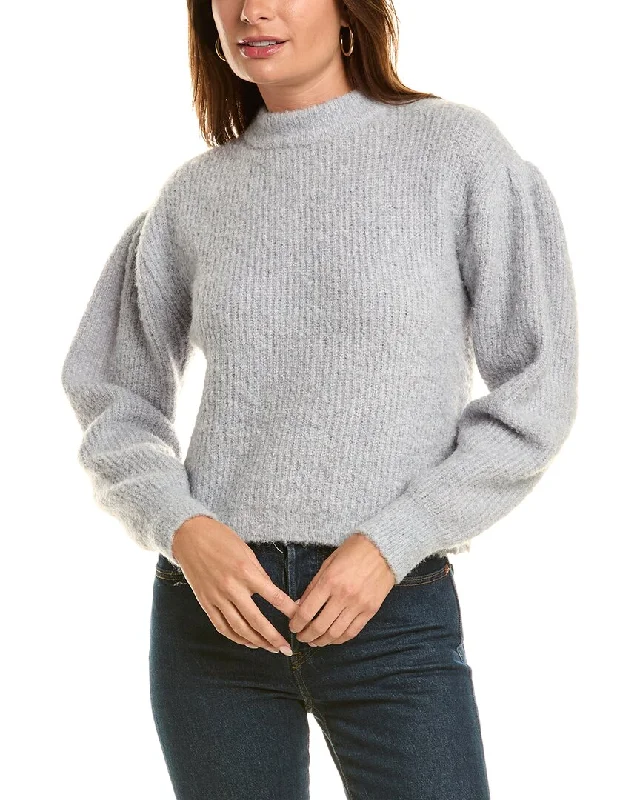 Women's Clothes And Garments Sophisticated Style Offers 525 America Boucle Puff Sleeve Pullover