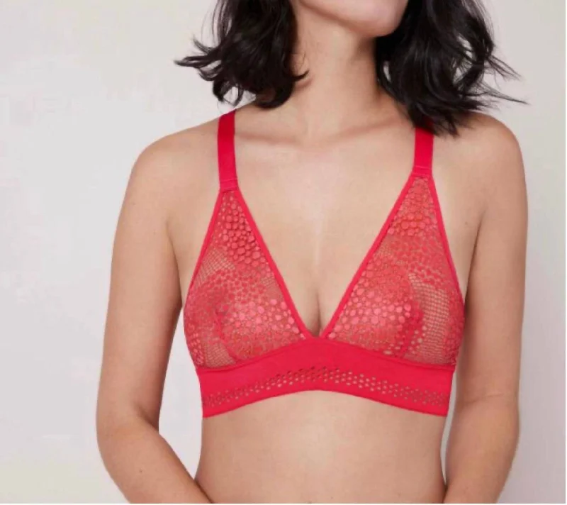 Plus-Size Women's Clothing Trendy Fashion Sale Urban Triangle Non-Wire Bra In Red