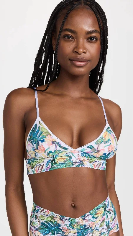 Women's Clothing For Work Exclusive Deals Online Printed Padded Triangle Bralette In Palm Springs