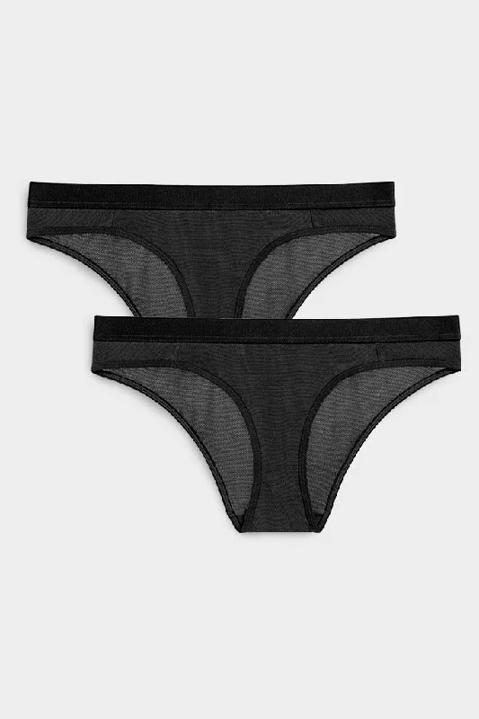 Affordable Women's Apparel Street Style Discounts Sieve Brief Custom 2-Pack