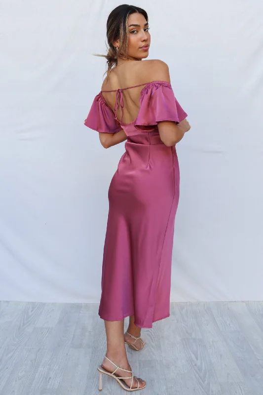 Women's Casual Apparel For Weekends Chic & Modern Sales Tiara Midi Dress - Rose Pink