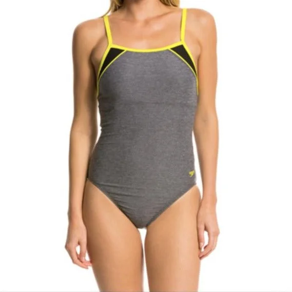 Women's Festive Attire Seasonal Fashion Speedo Heathered Clip Back One Piece