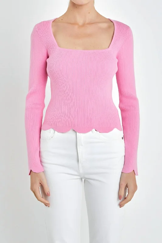 Comfortable Women's Apparel Hot Sale Valeria Sweater In Pink