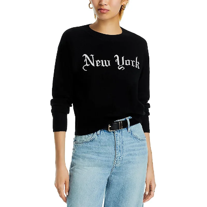 Women's Classic Attire Romantic Fashion Discounts Womens Cashmere Printed Crewneck Sweater