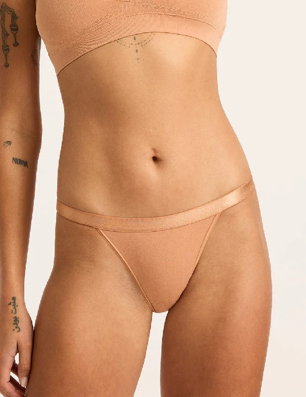 Vintage-Inspired Women's Clothes Browse Our Top Products LYOLYTE Hi-Cut Bikini - Nude 2