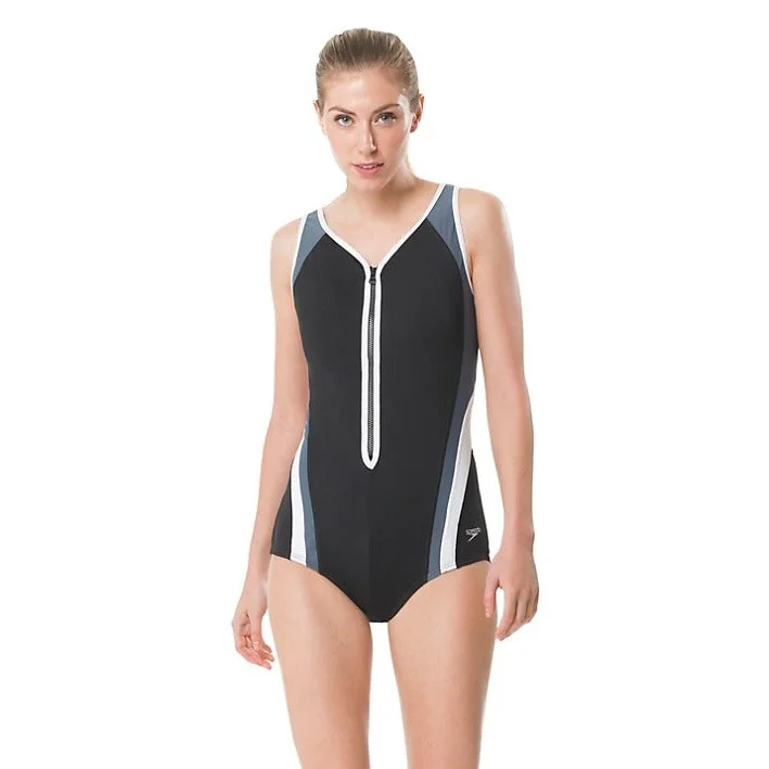 Women's Holiday Attire Cool Prices Speedo Endurance+ Plunge Zip Contour Womens's Swimsuit