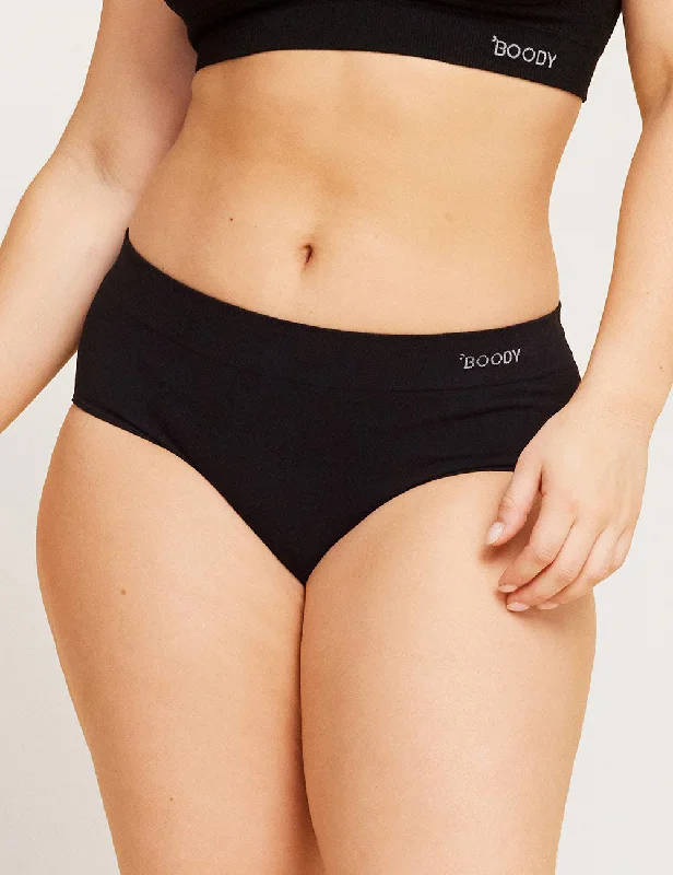 Women's Comfortable Clothes For Weekends Find Your Unique Flair Midi Briefs - Black