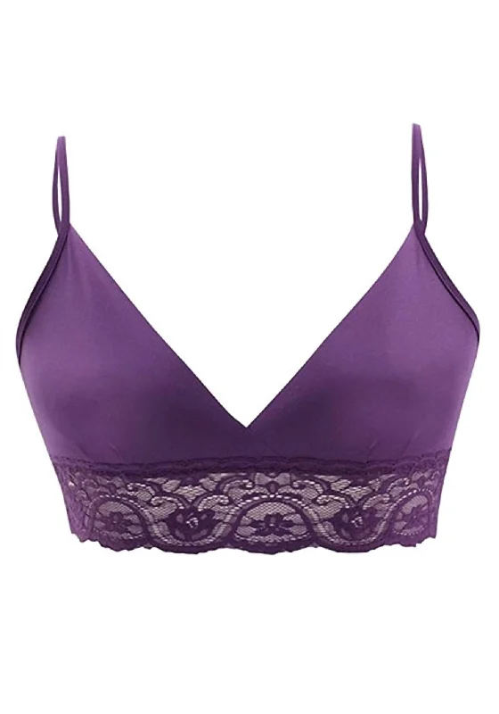 Luxury Women's Clothing Discount Extravaganza Tulip Bralette In Plum