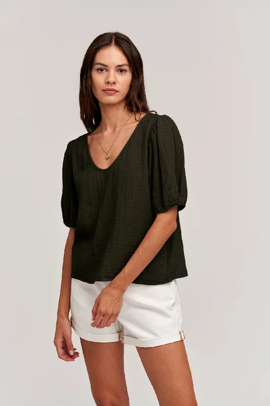 Street Chic Discounts LOUISA PUFF SLEEVE TOP