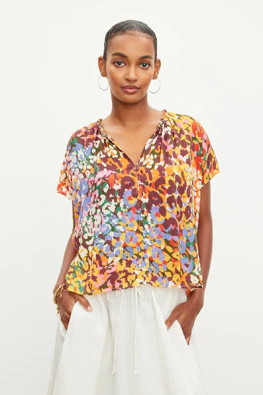 Boutique Styles TRIXY PRINTED COCOON TOP