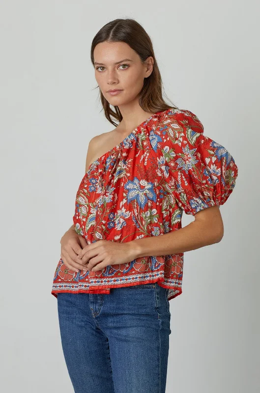 Refined Fashion Sale DIANA ONE SHOULDER PRINTED TOP