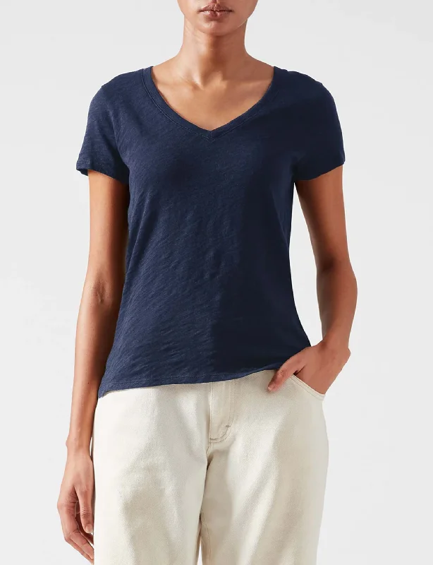 Budget Friendly Schoolboy V-Neck, Midnight