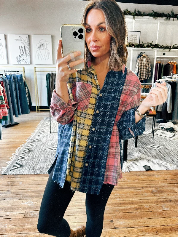 Luxury Fashion Neely Multi Color Plaid Shirt