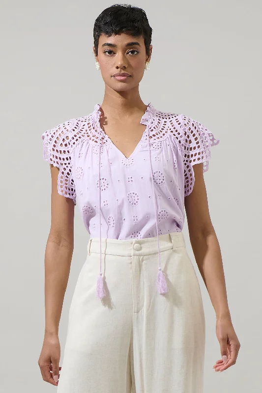 Seize Bargains Finna Lace Tassel Tie Top