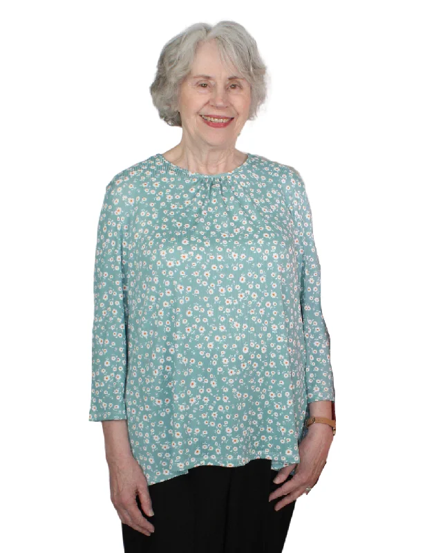 Additional Time-Limited Offers Leanne Adaptive Top - Turquoise Floral