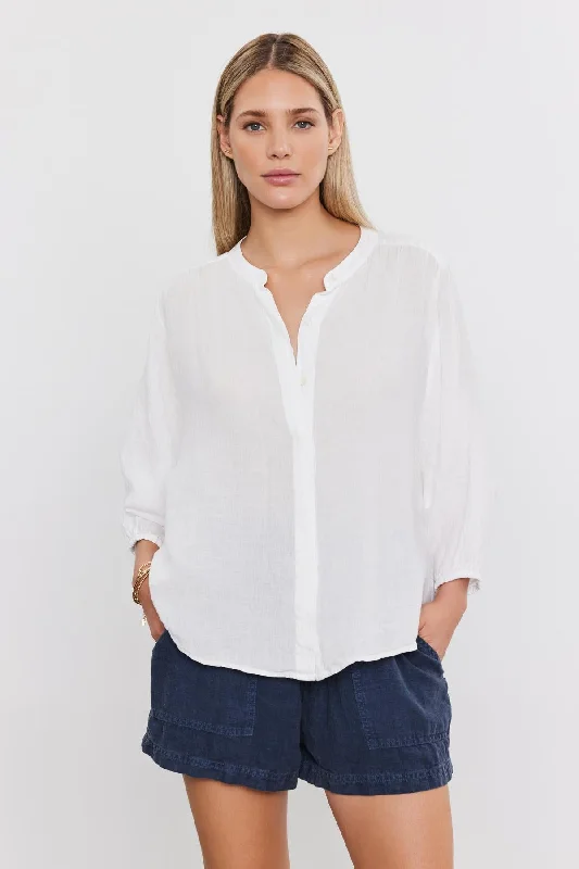 Fashionable Comfort Promotions AVIS LINEN TOP