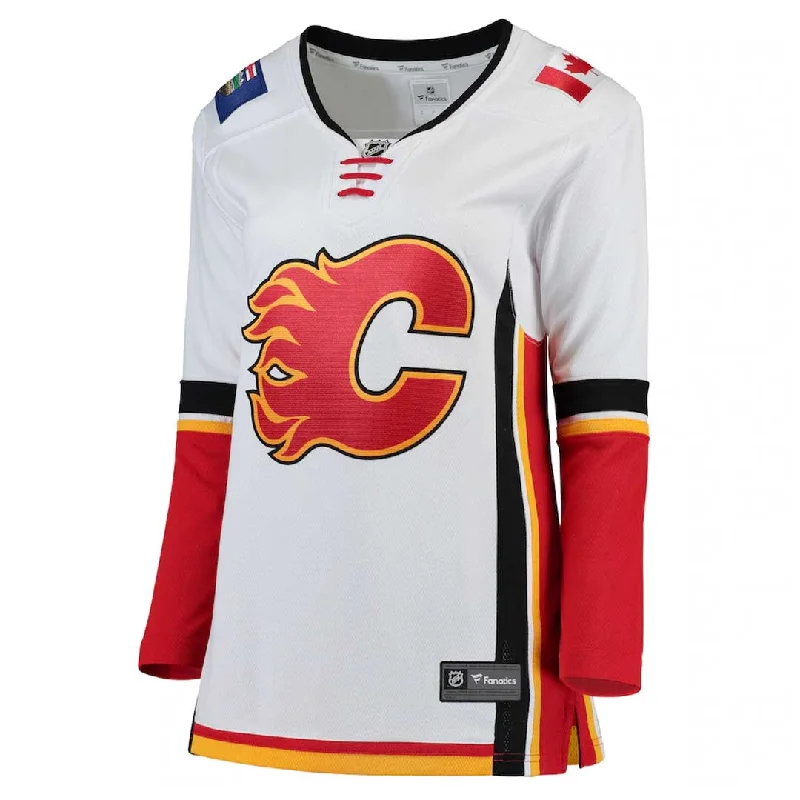 Athleisure Style Sale Fanatics - Women's Calgary Flames Away Breakaway Jersey (879W CFLA 2C BWA)