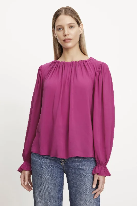 Chic Style, Always In Vogue BRISTOL NECK TIE TOP