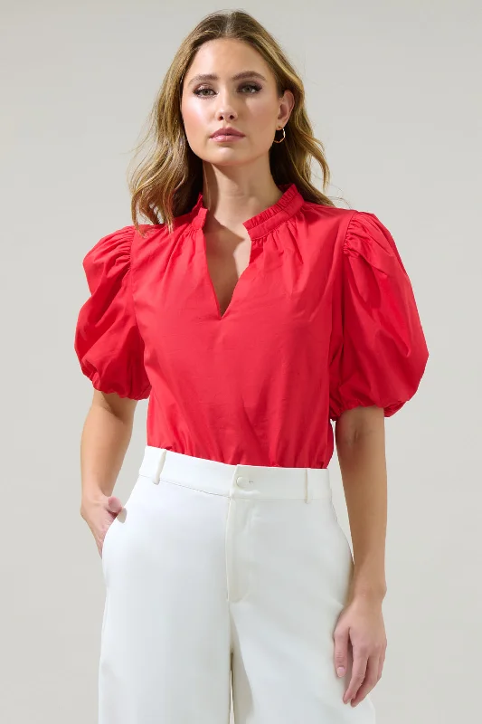 Feminine Style Promotions Damar Gretna Ruffle Top