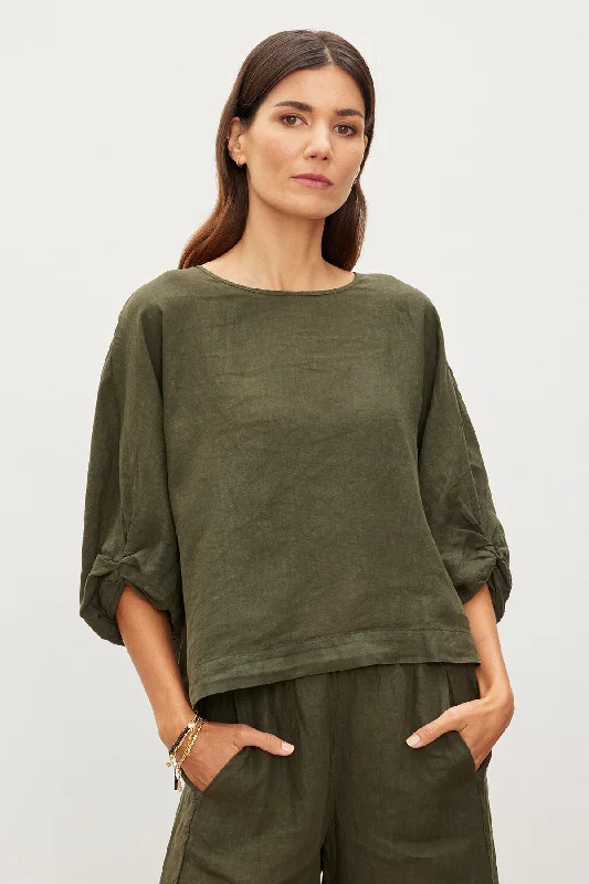 Edgy Fashion Deals CASS LINEN TOP