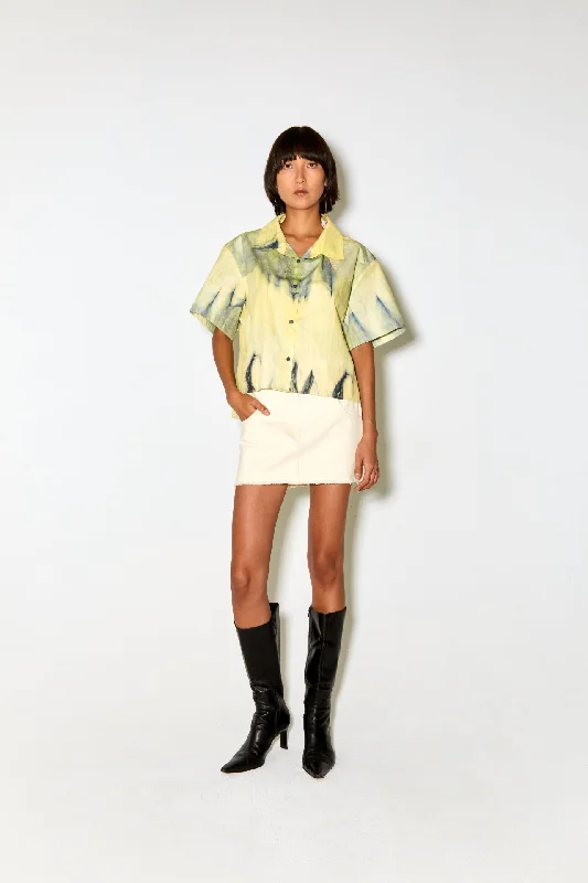 Classic Elegance Sales GINA shirt yellow blue marble