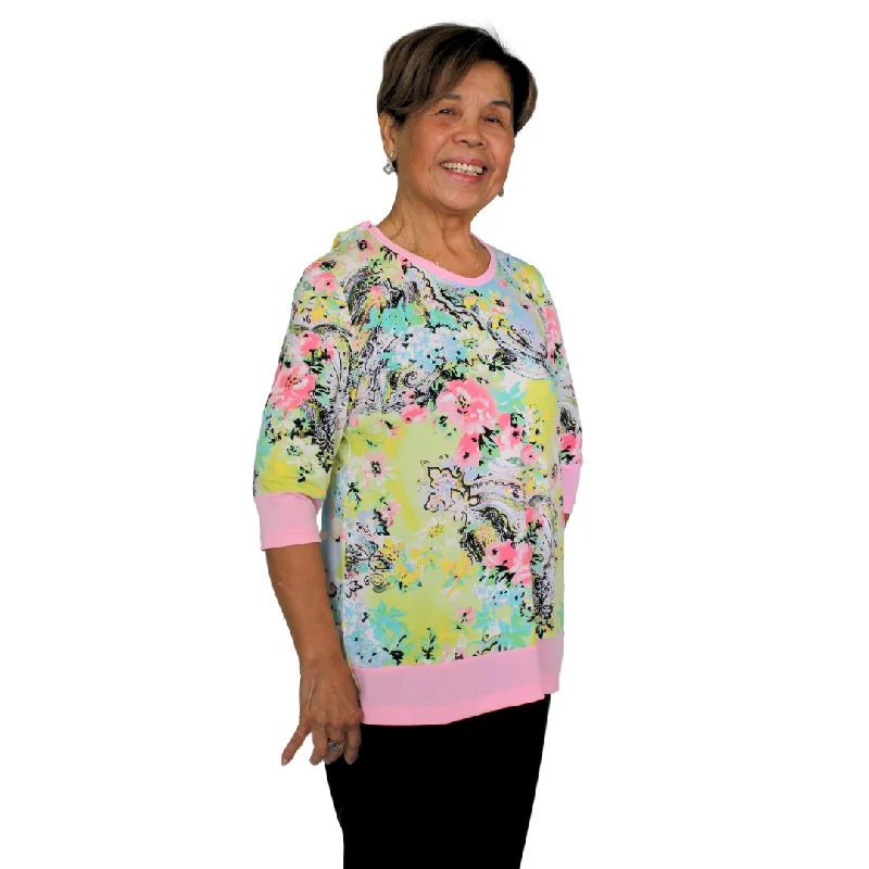 Spring Offer Georgia Adaptive Top - Pink/Yellow