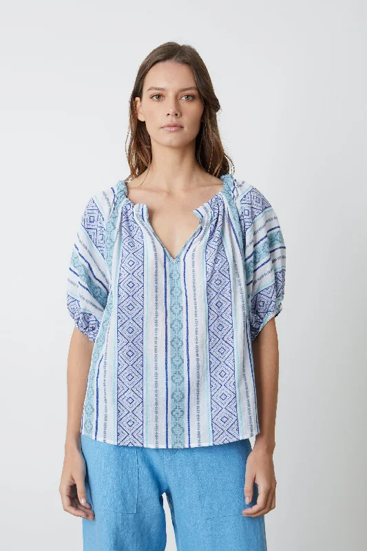 Fashionista Favorites KIMMY JACQUARD BOHO TOP